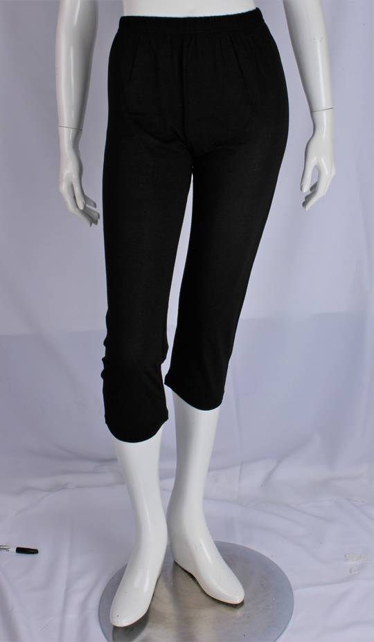 Bamboo cotton 3/4 pants  black Style: AL/BAM/13/BLK